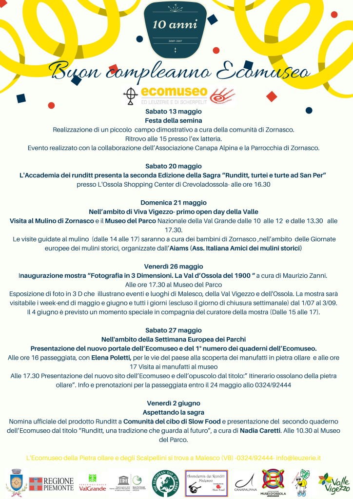Compleanno Ecomuseo- locandina