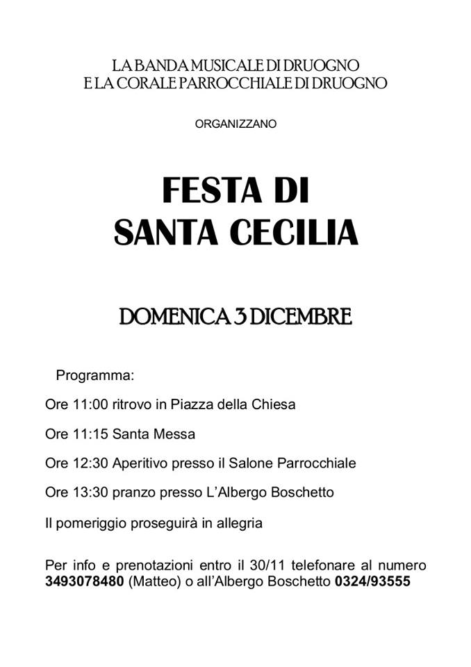 festa san cecilia-eventi-valle-vigezzo-druogno