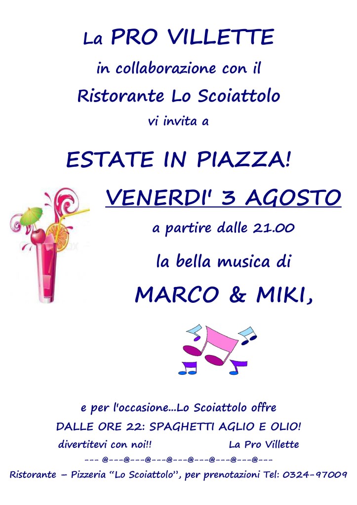 Musica in piazza a Villette