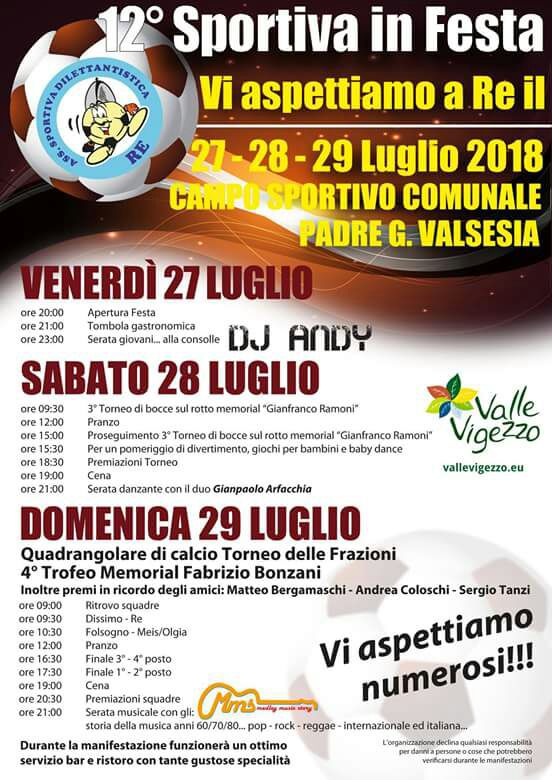 Sportiva in Festa a Re